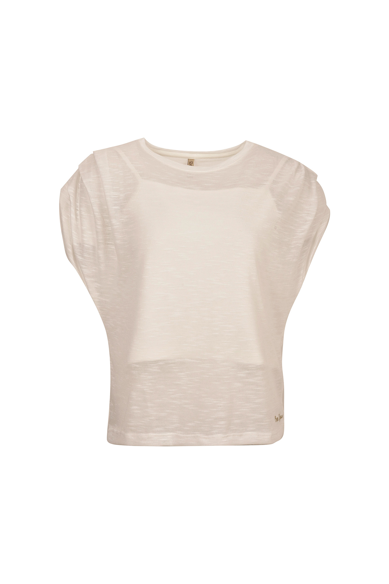 تی شرت سرشانه پیلی با تاپ بیسیک