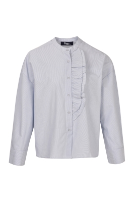 شومیز استین بلند قاپک چین دار