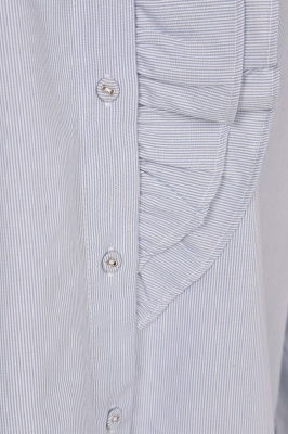 شومیز استین بلند قاپک چین دار