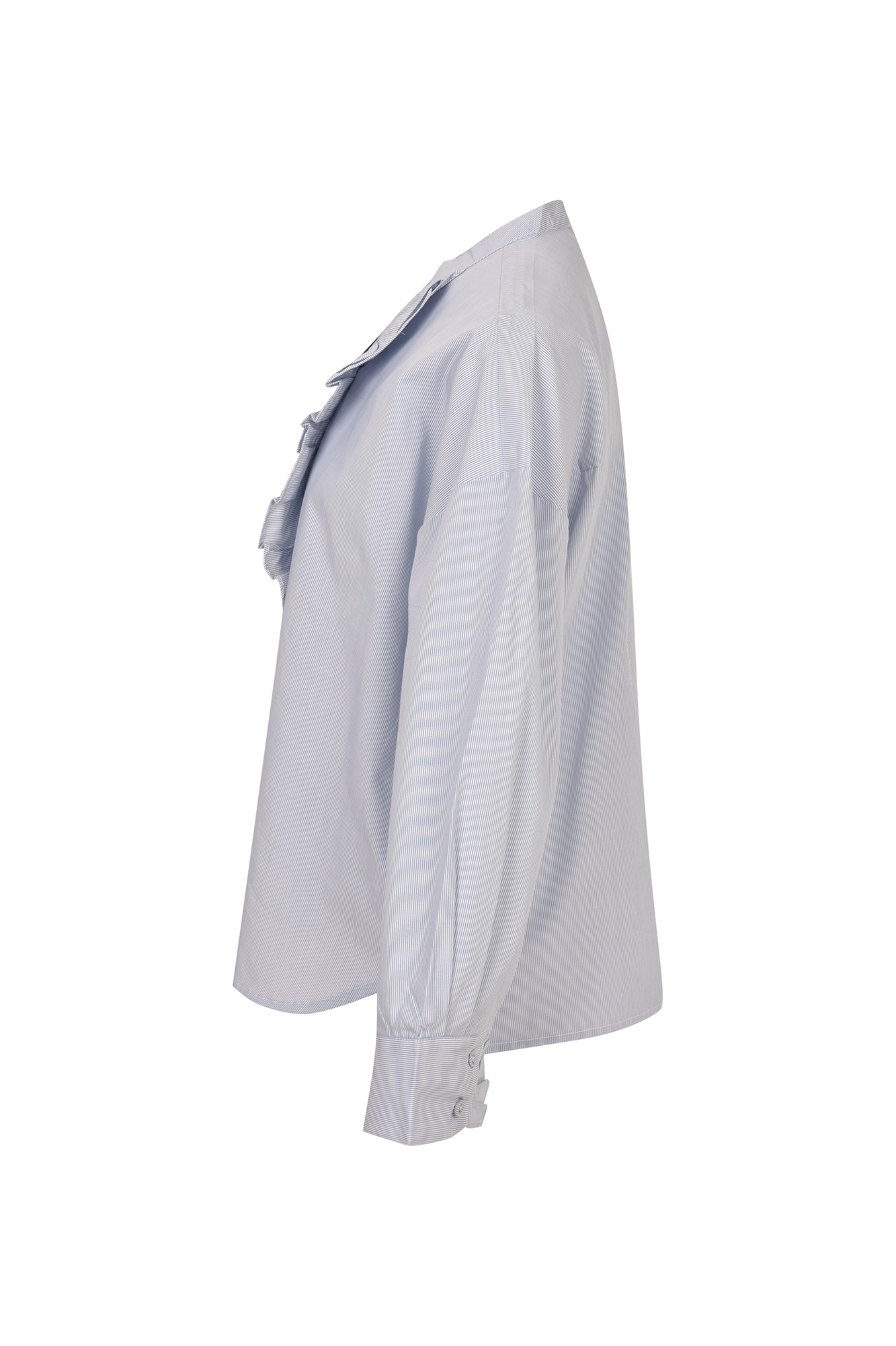 شومیز استین بلند قاپک چین دار