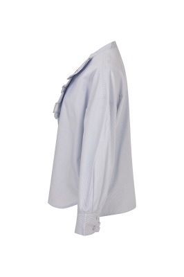 شومیز استین بلند قاپک چین دار