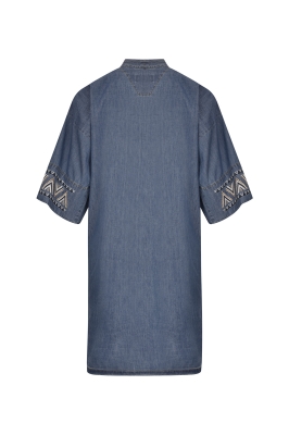 مانتو جین گلدوزی دار