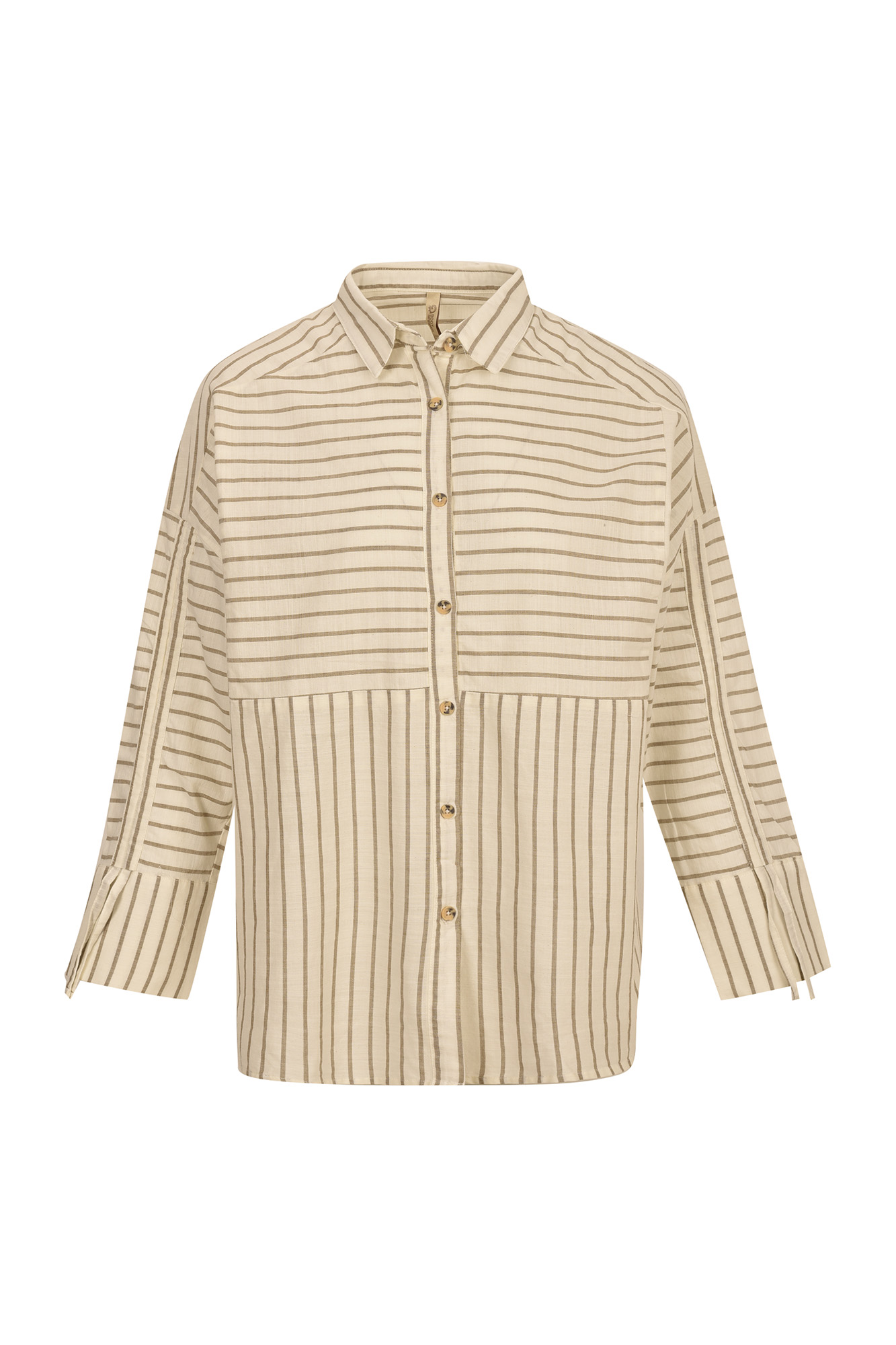 شومیز راه راه آستین بلند