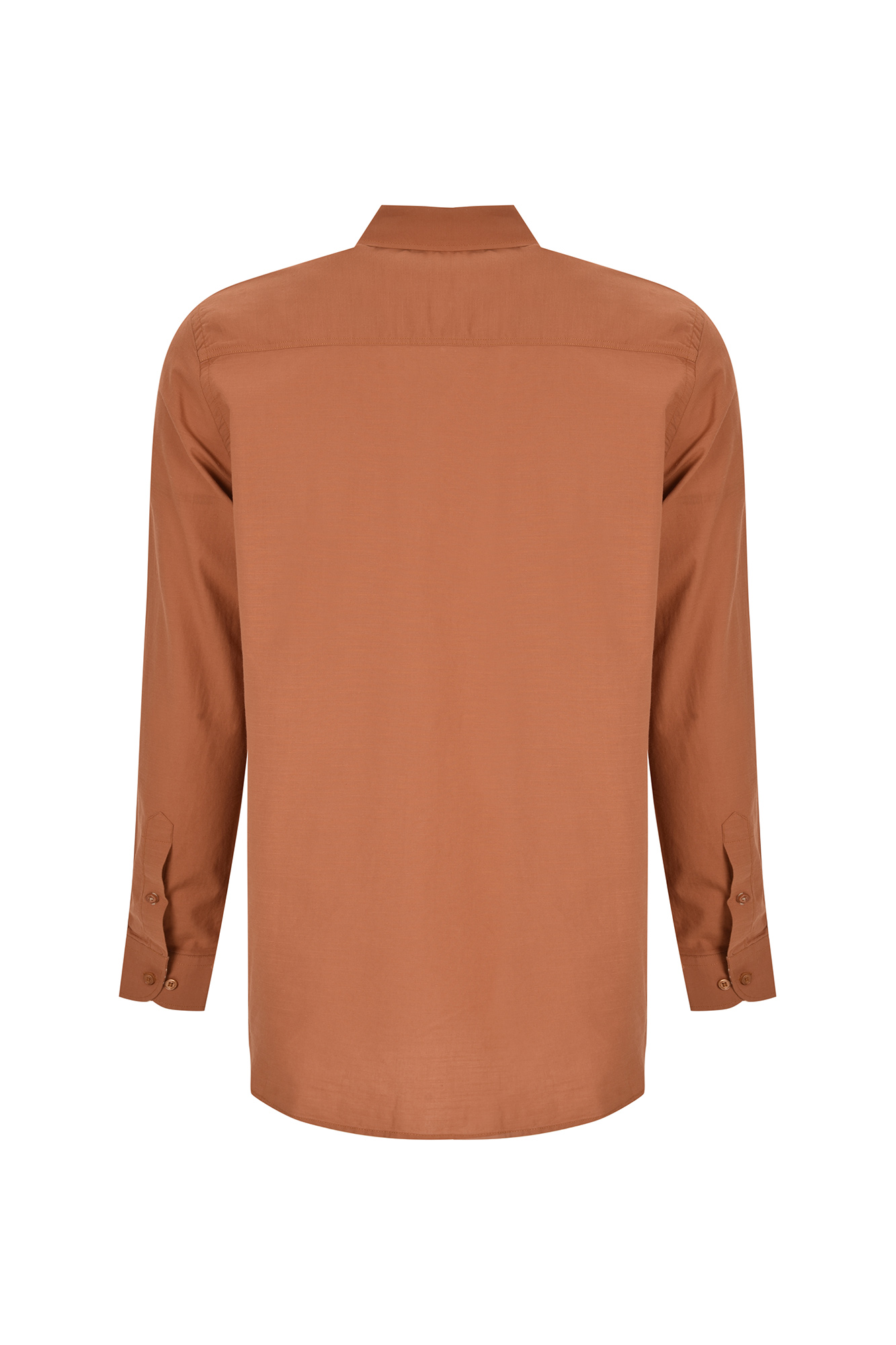 پیراهن آستین بلند یقه دار لینین