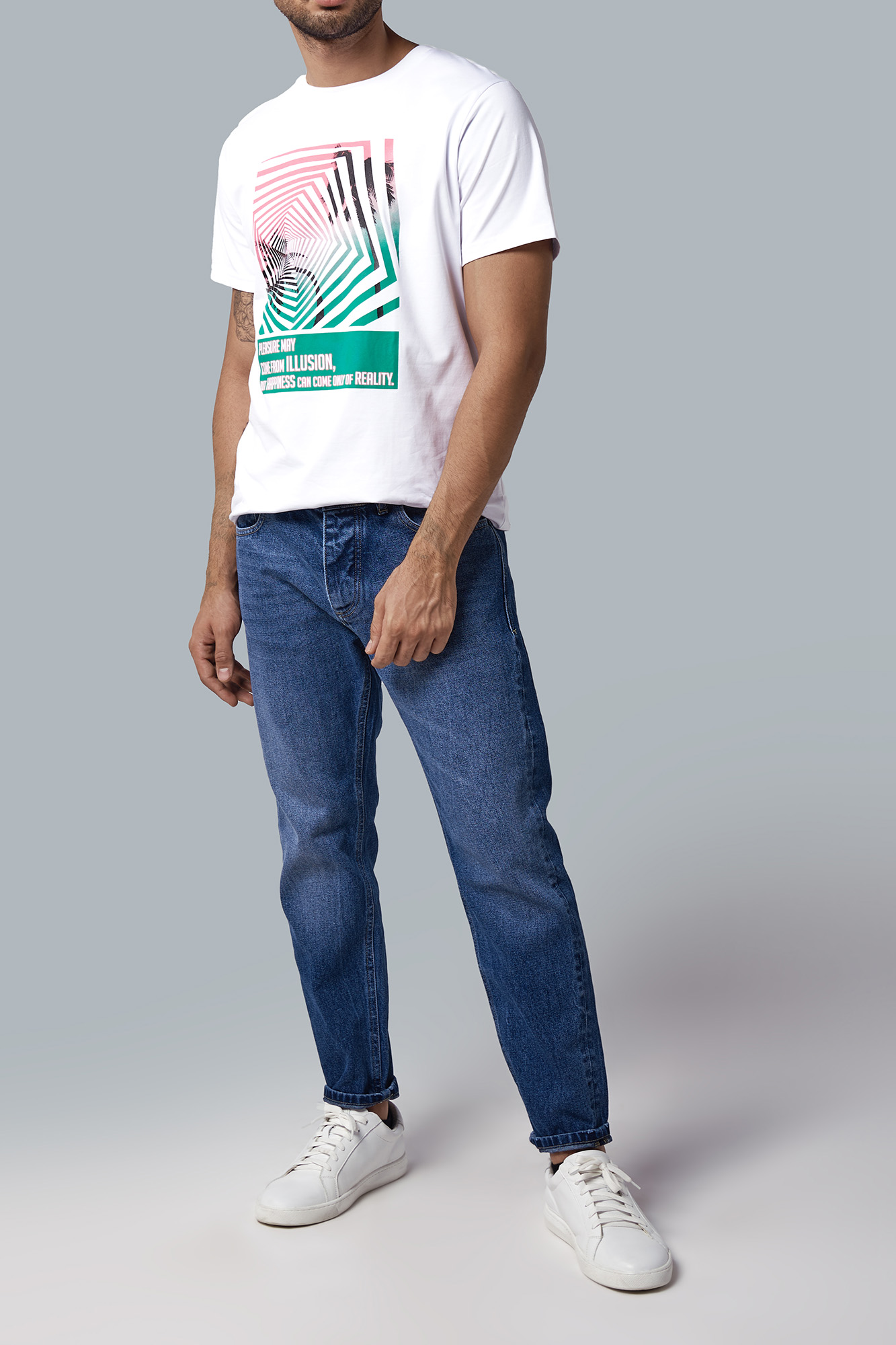 تیشرت چاپی یقه گرد