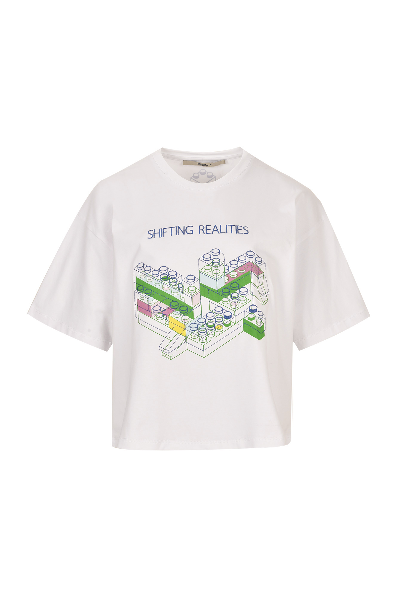 تیشرت چاپ و گلدوزی یقه گرد