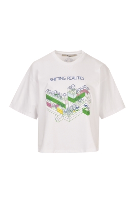 تیشرت چاپ و گلدوزی یقه گرد