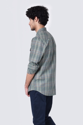 پیراهن آستین بلند چهارخانه