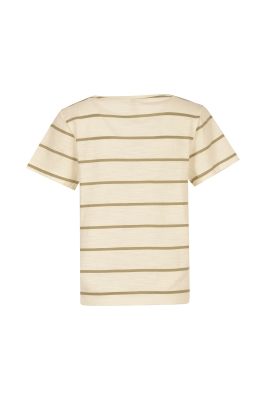 تیشرت آستین کوتاه یقه هفت راه راه