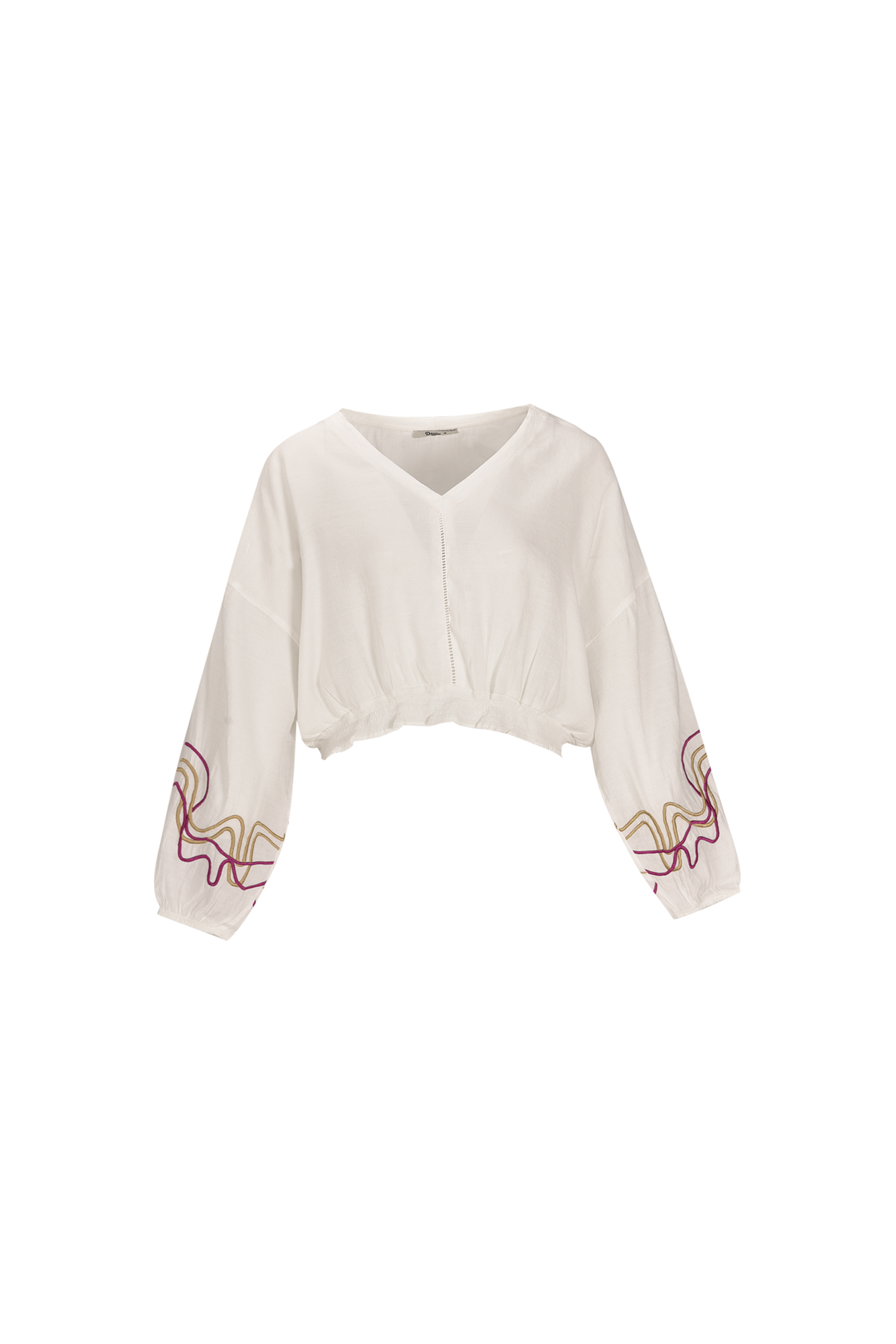 بلوز یقه هفت گلدوزی دار