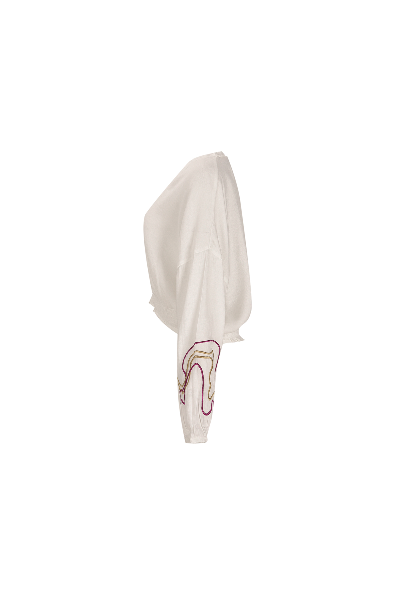 بلوز یقه هفت گلدوزی دار