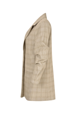 کت یقه انگلیسی آستین پیلی دار