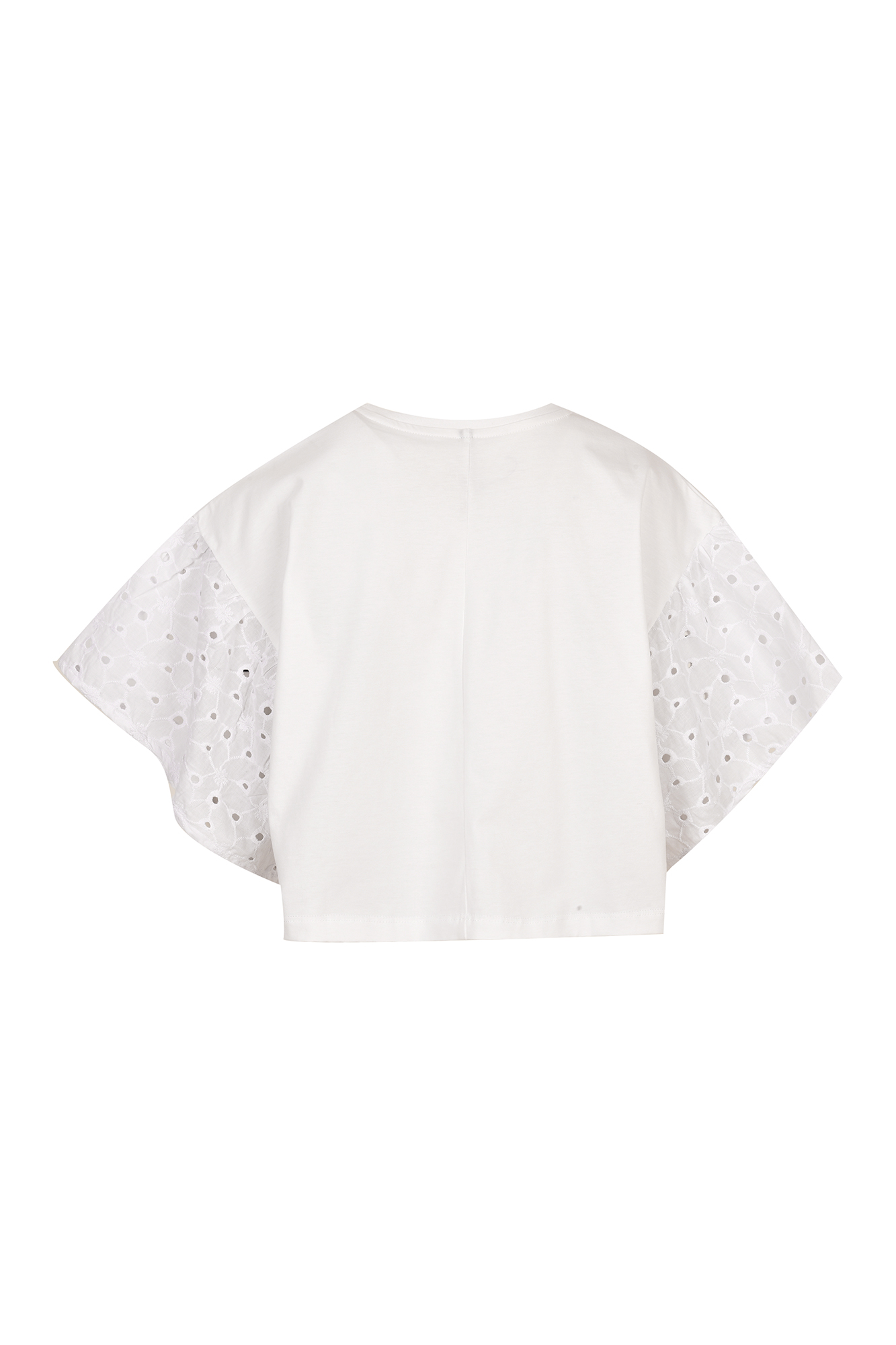 تیشرت یقه گرد آستین طرحدار