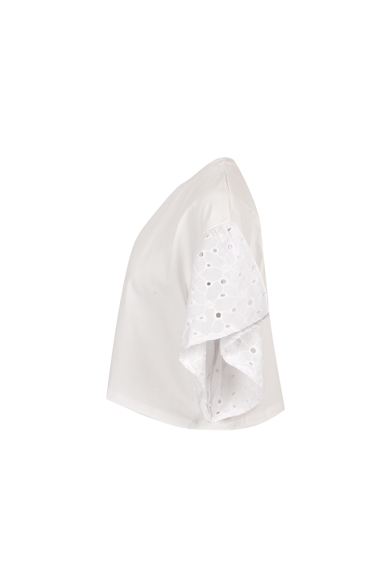 تیشرت یقه گرد آستین طرحدار