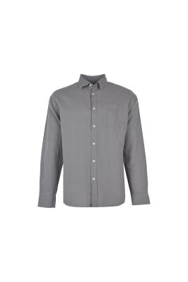 پیراهن آستین بلند یقه دار لینن