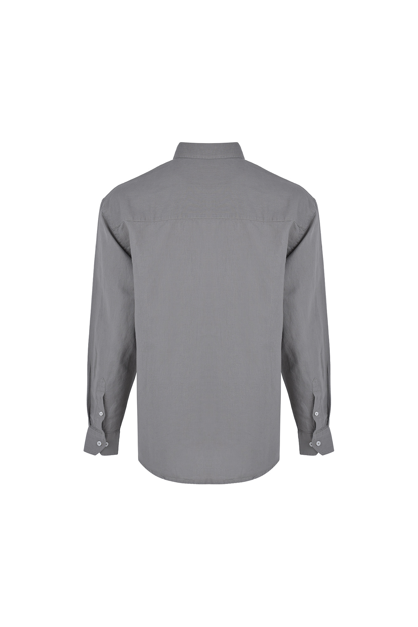 پیراهن آستین بلند یقه دار لینن