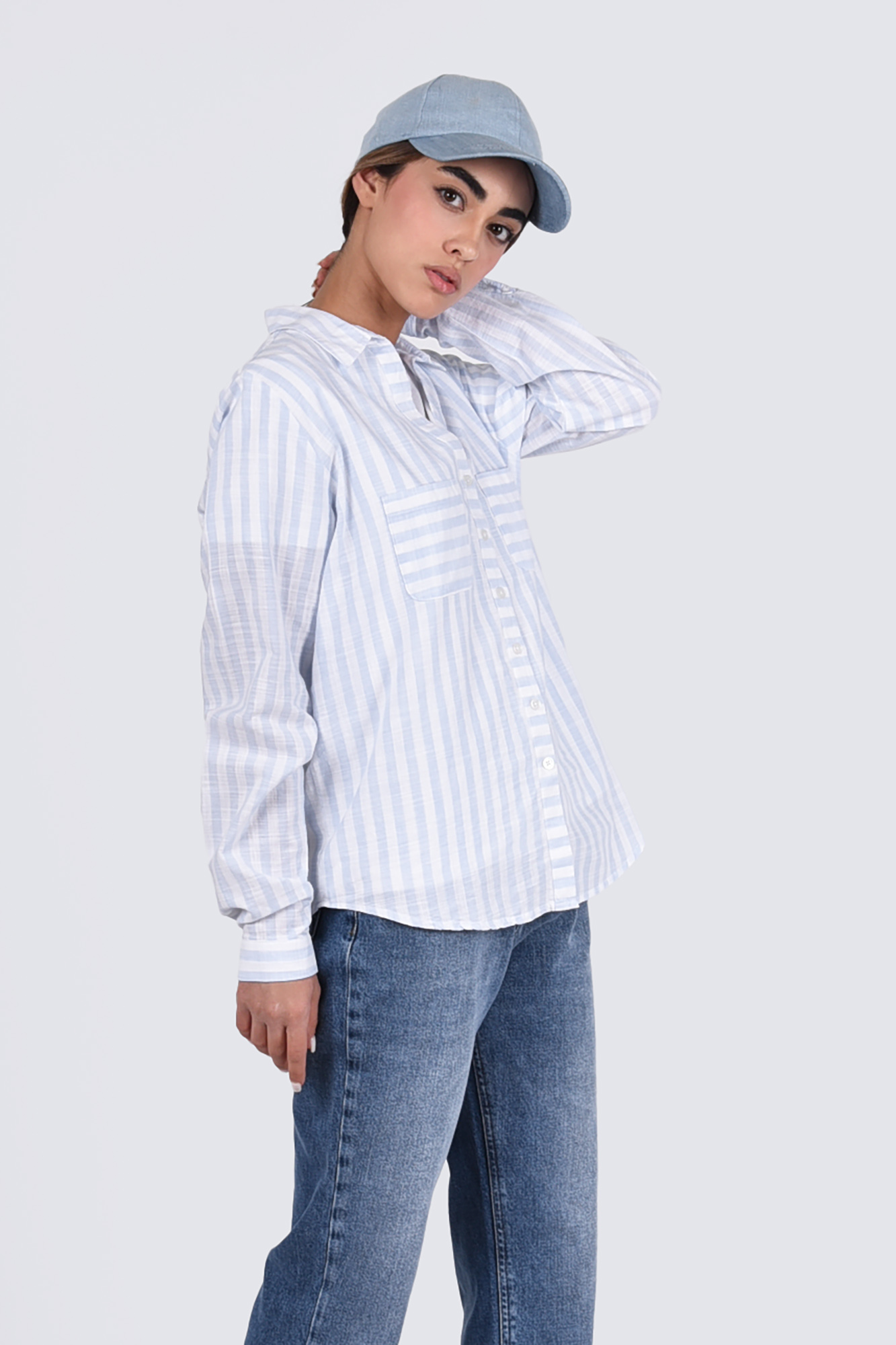 شومیز آستین بلند راه راه