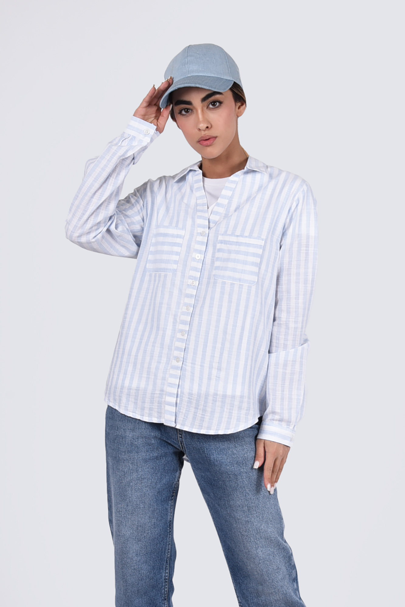 شومیز آستین بلند راه راه