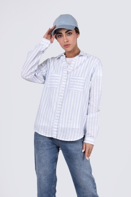 شومیز آستین بلند راه راه