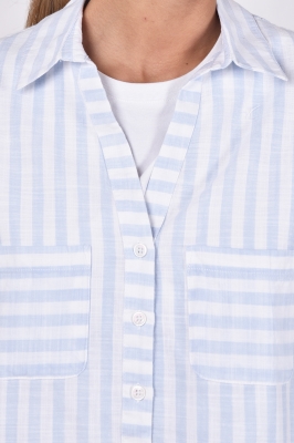 شومیز آستین بلند راه راه