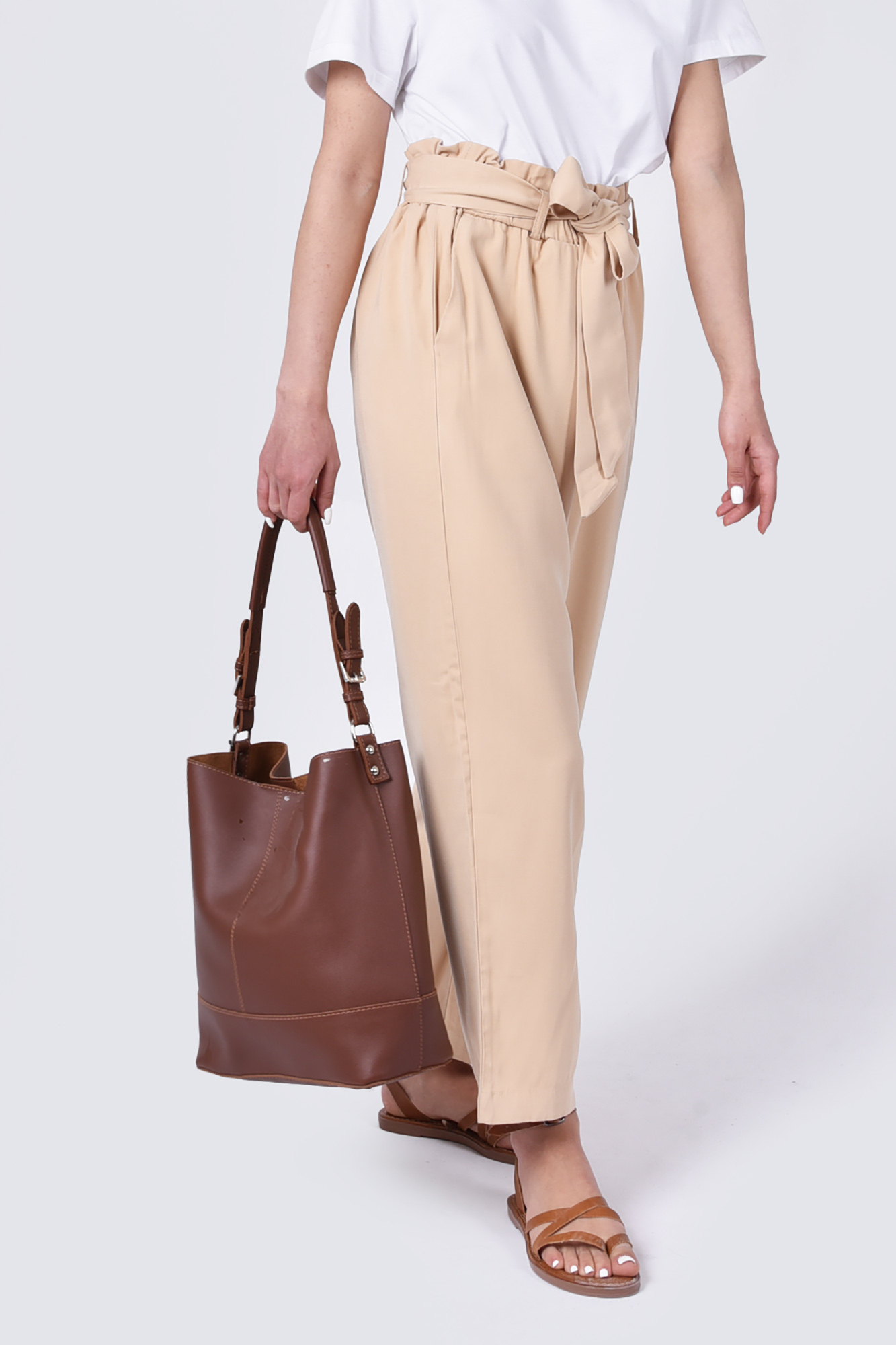 شلوار پارچه ای کمردار