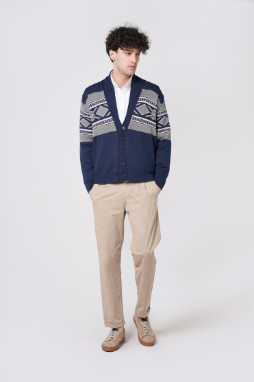 ژاکت یقه آرشال ژاکارد