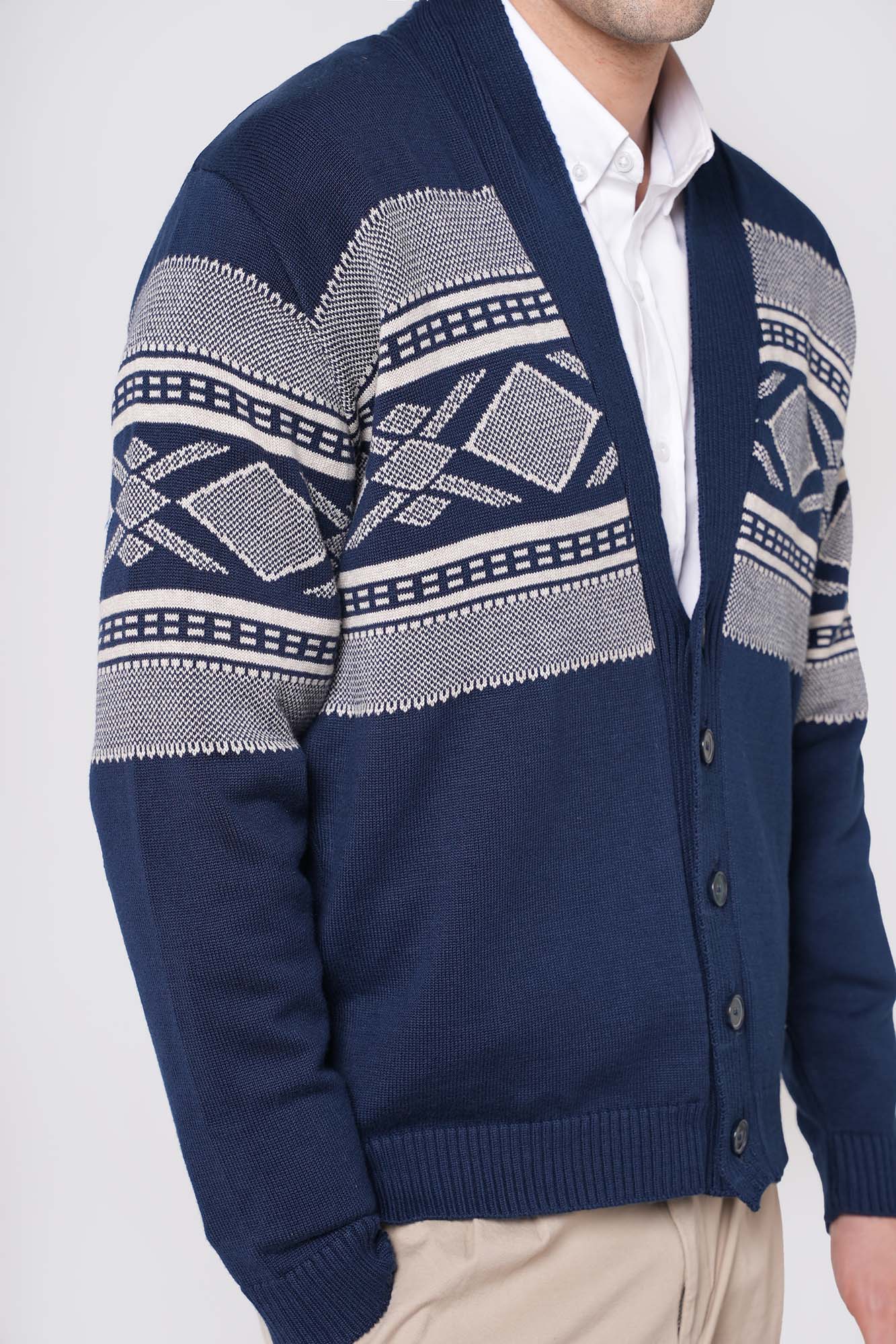 ژاکت یقه آرشال ژاکارد