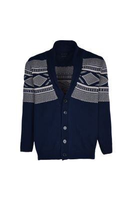 ژاکت یقه آرشال ژاکارد