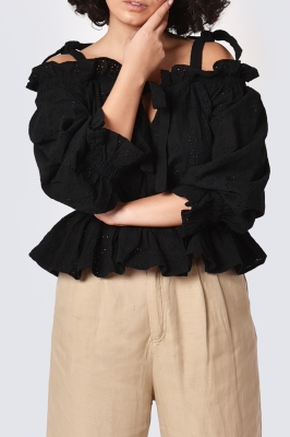 بلوز آف شولدر آستین بلند