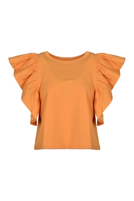 تاپ تیشرتی آستین چین دار