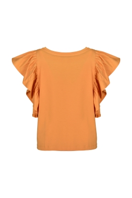 تاپ تیشرتی آستین چین دار