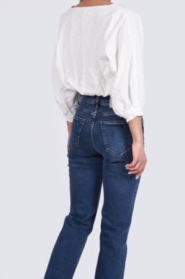 بلوز آستین بلند گره دار