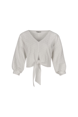 بلوز آستین بلند گره دار