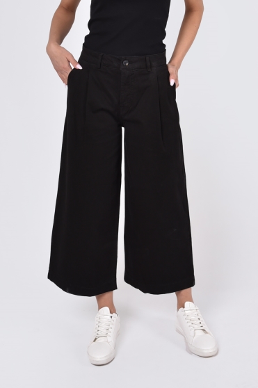 شلوار کتان کوتاه واید