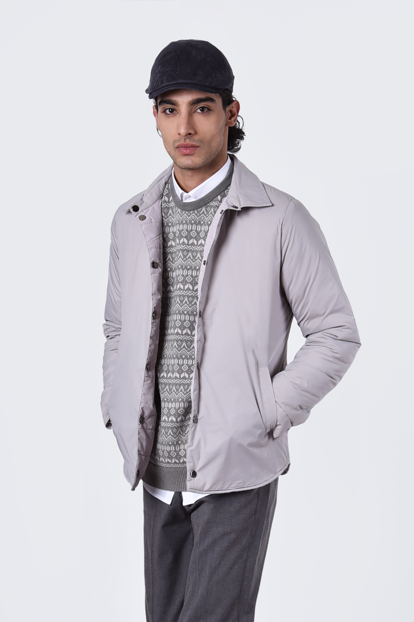 کاپشن کوتاه دو جیب