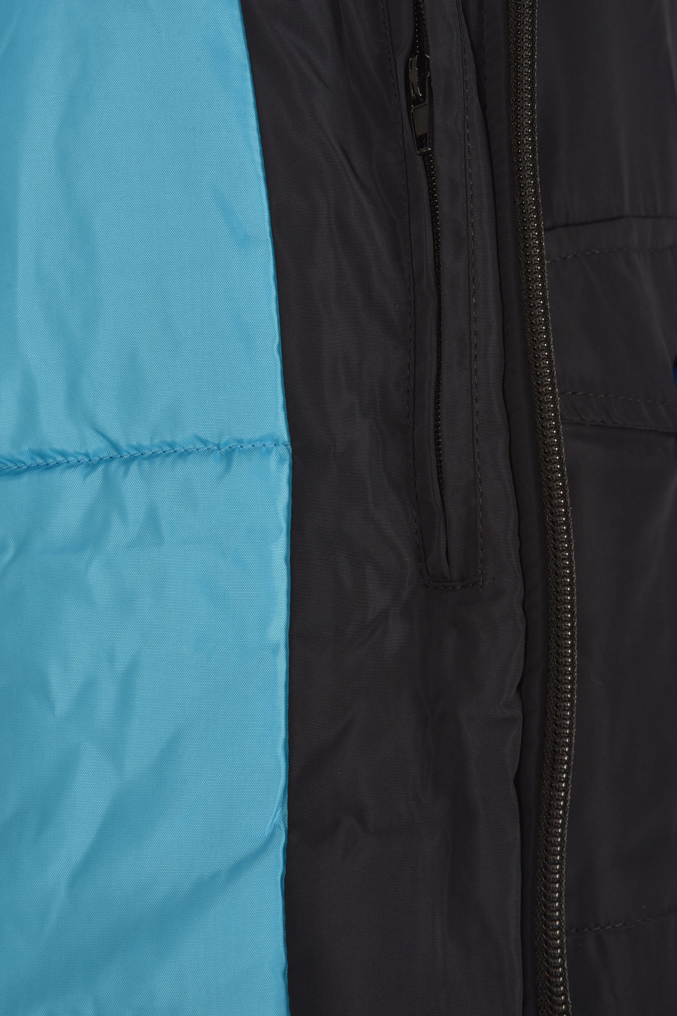 کاپشن بلند پافر آستر آبی