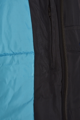 کاپشن بلند پافر آستر آبی