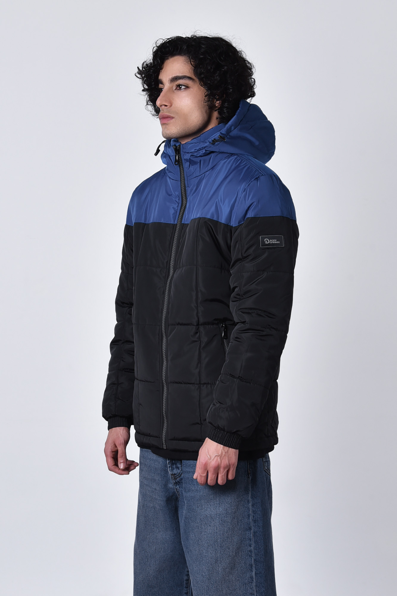 کاپشن پافر دو رنگ