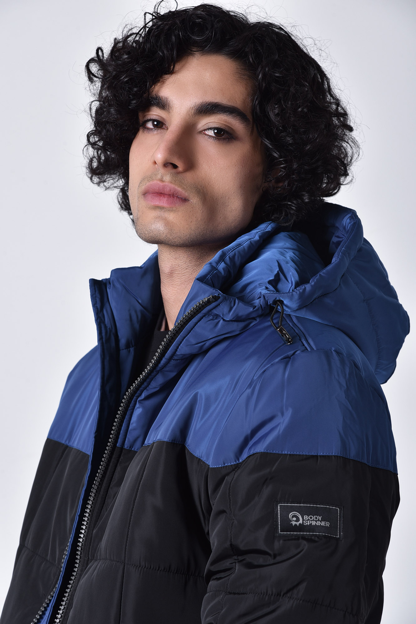 کاپشن پافر دو رنگ