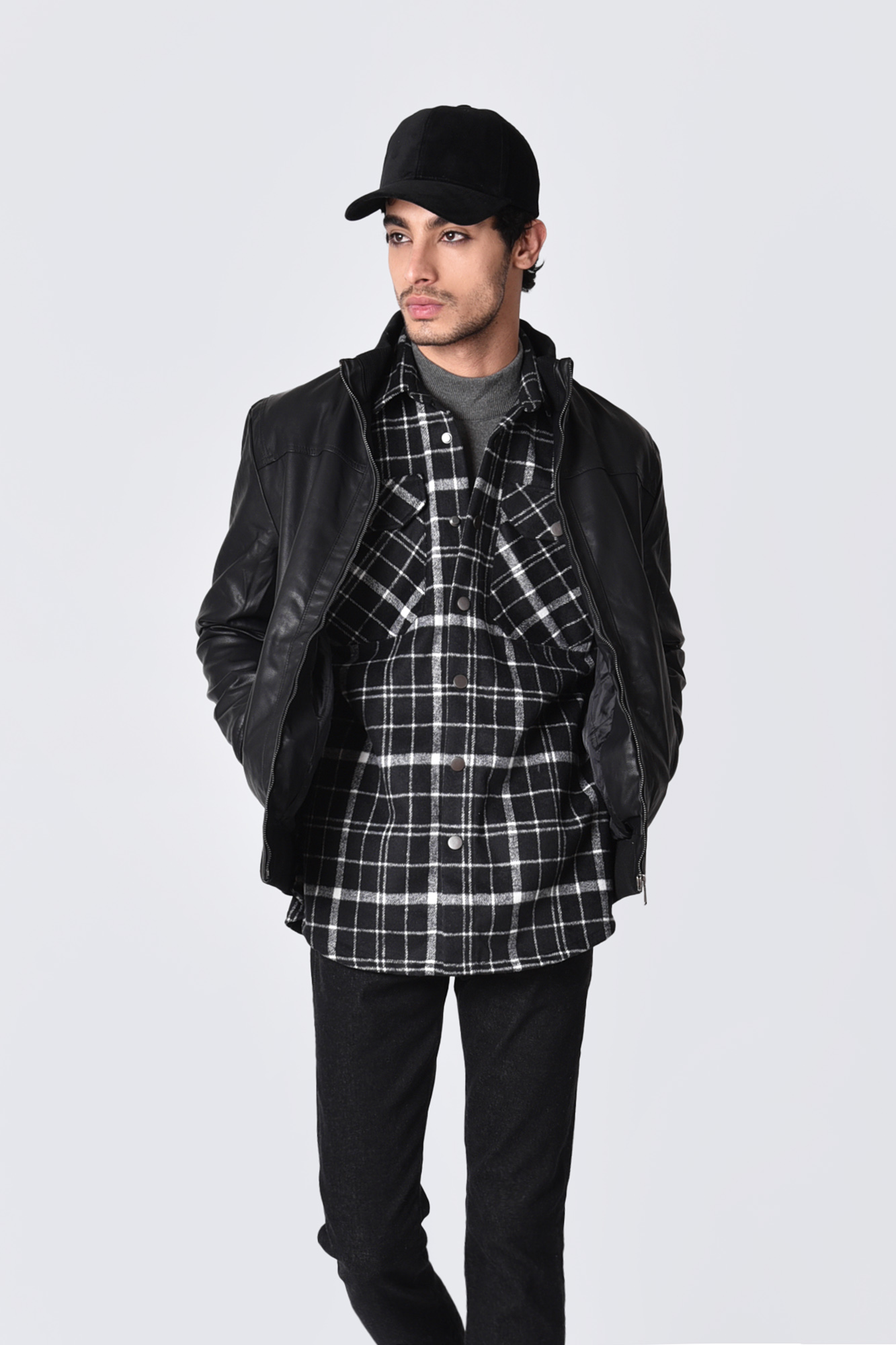 کاپشن چرم دمپا کش