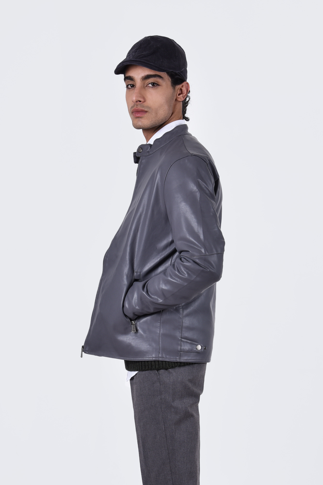 کاپشن چرم کوتاه