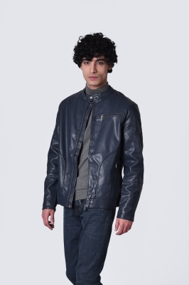 کاپشن چرم برش دار