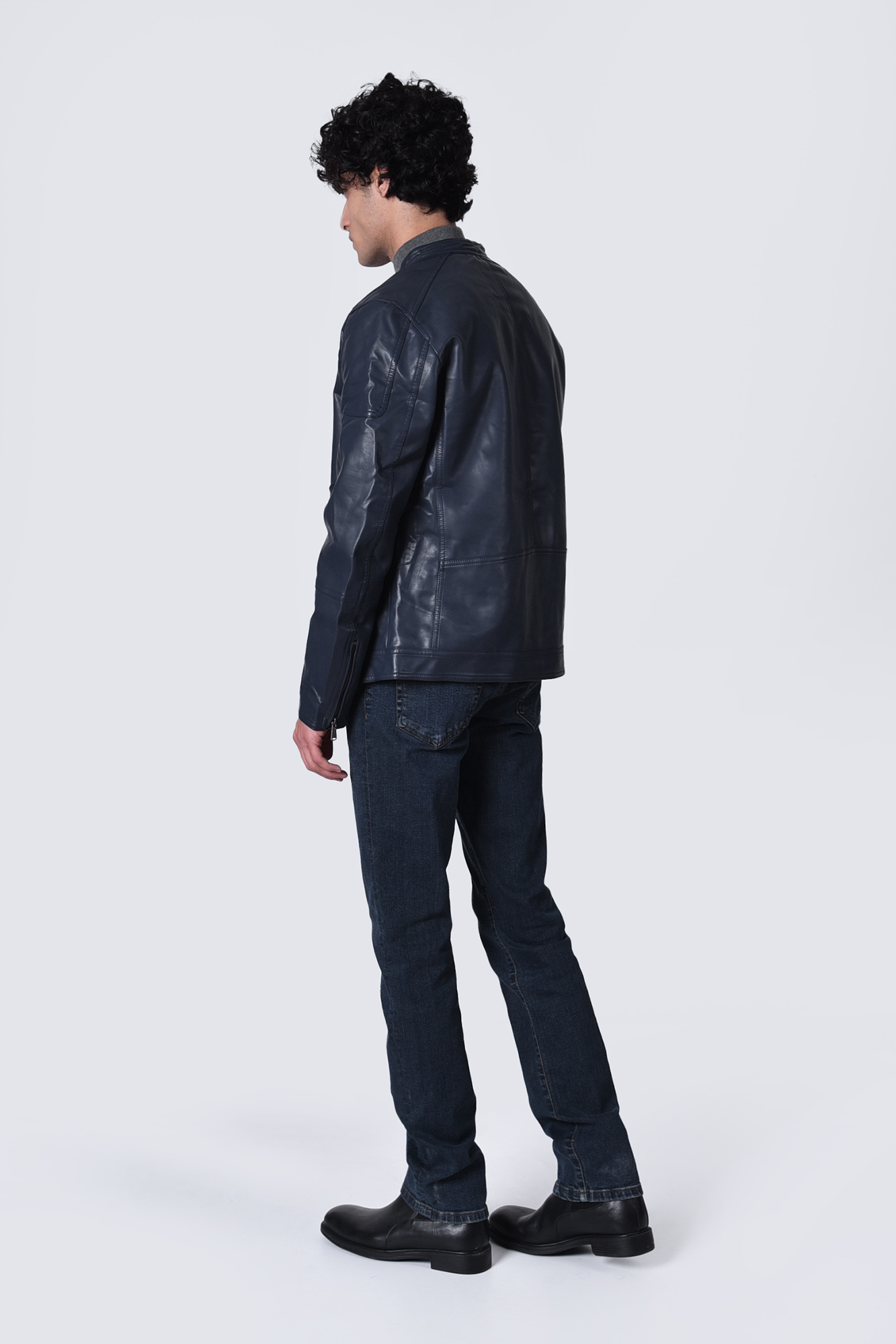 کاپشن چرم برش دار