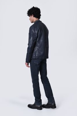 کاپشن چرم برش دار