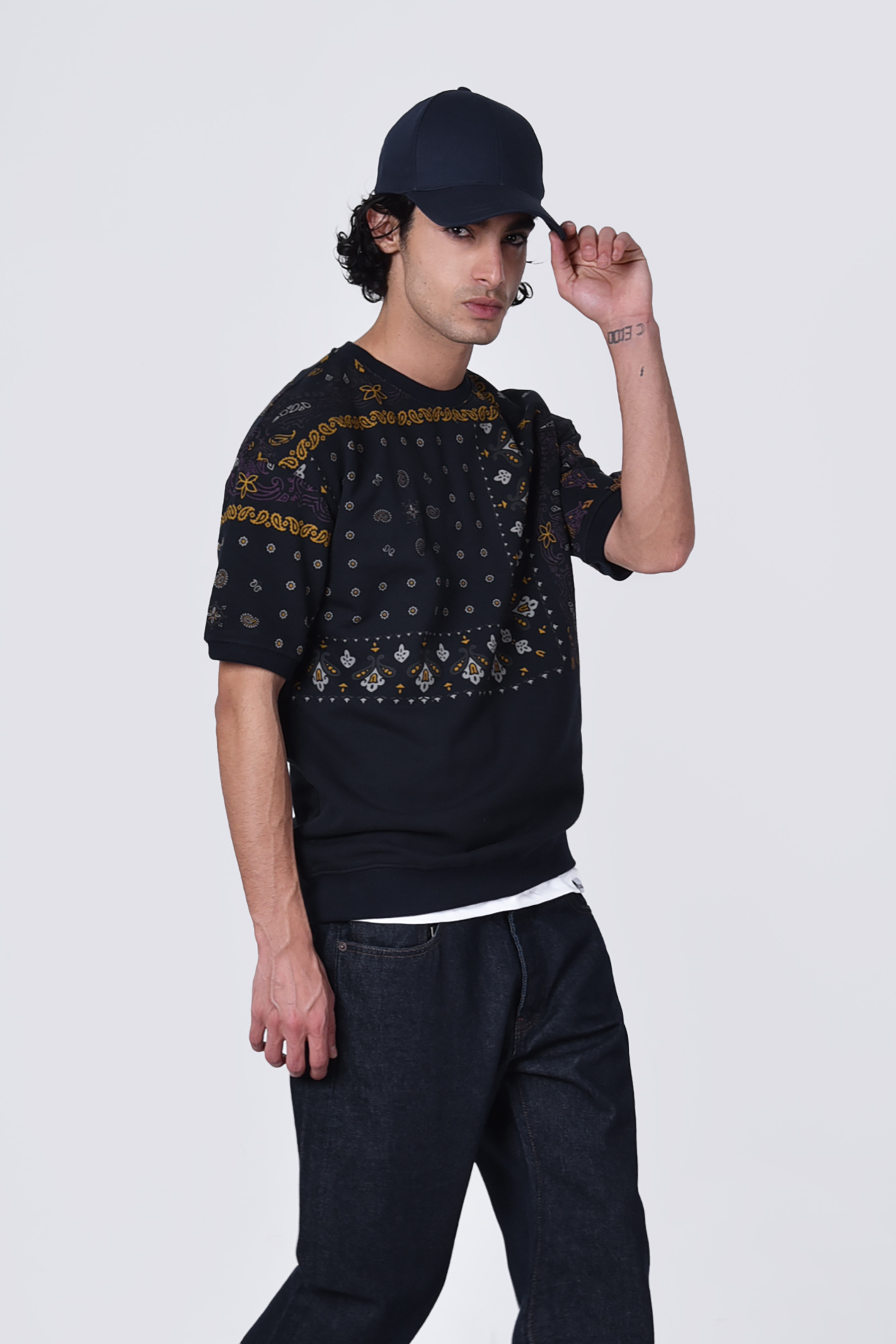 تیشرت آستین کوتاه دورس چاپی