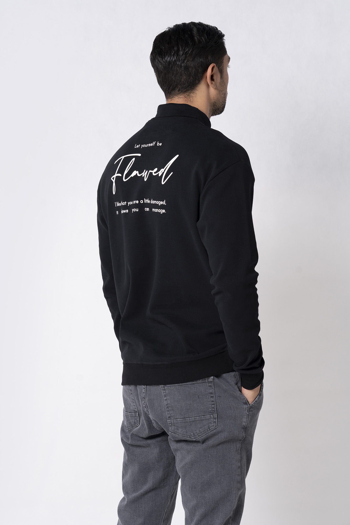 تیشرت آستین بلند یقه اسکی چاپی