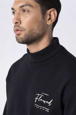 تیشرت آستین بلند یقه اسکی چاپی