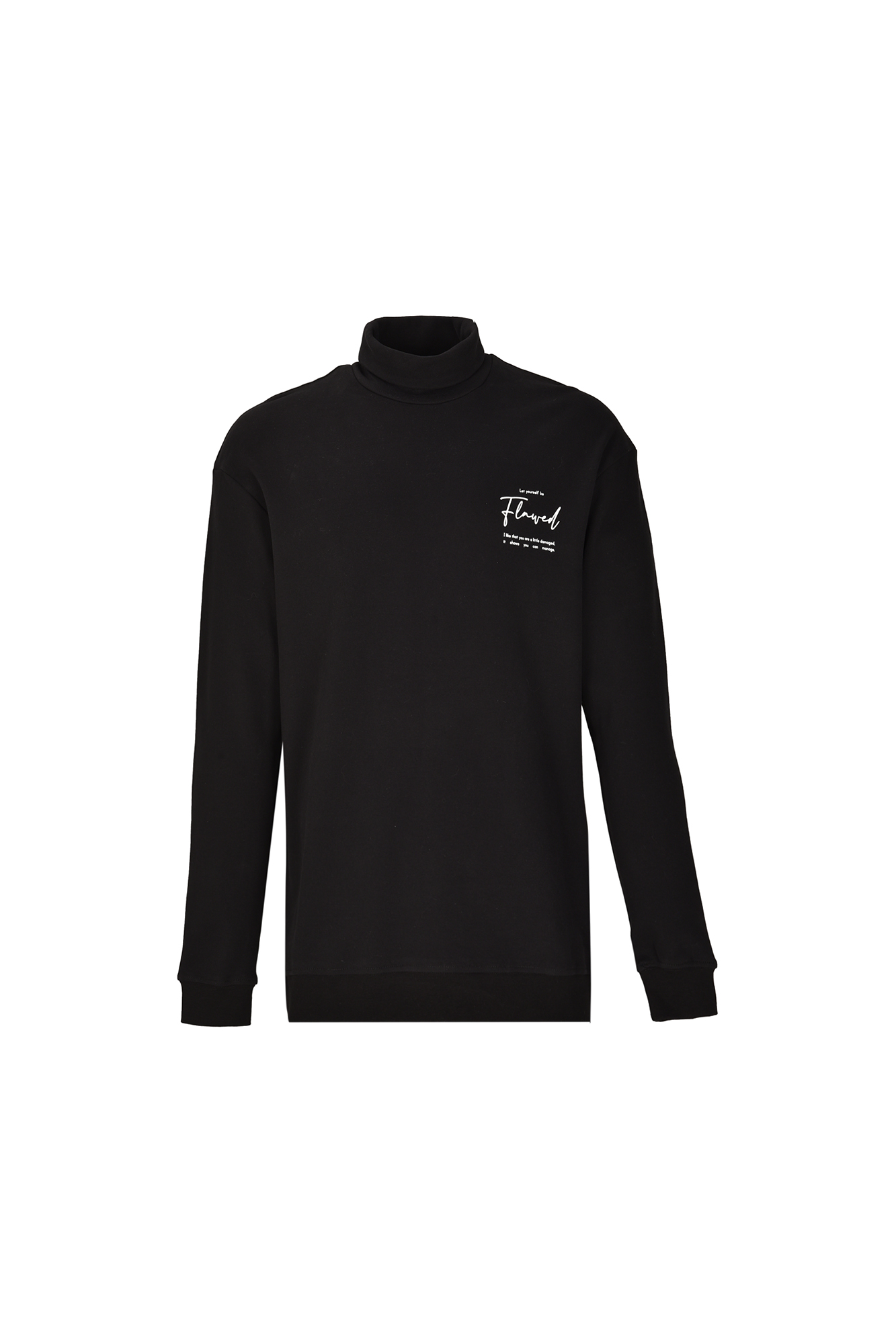 تیشرت آستین بلند یقه اسکی چاپی