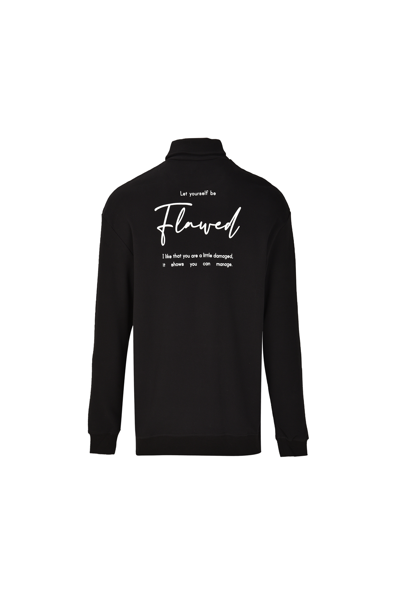 تیشرت آستین بلند یقه اسکی چاپی