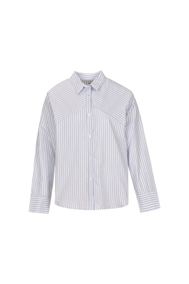 شومیز آستین بلند راه راه برش دار